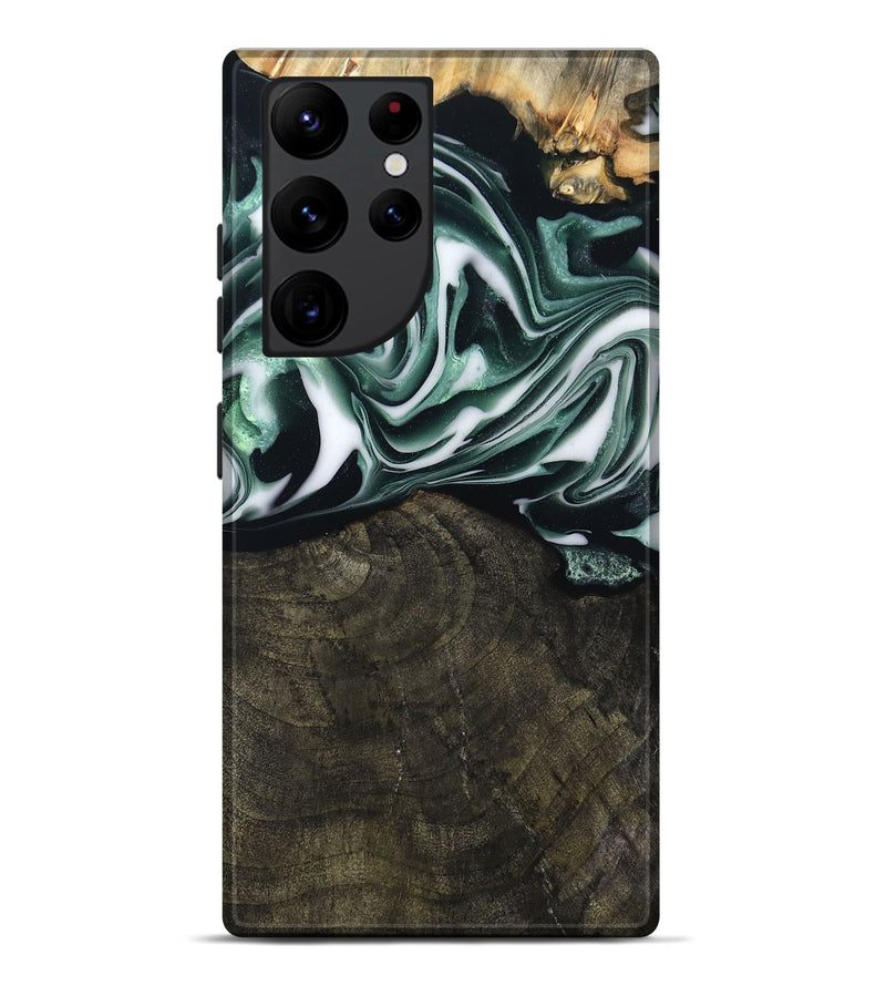 Galaxy S22 Ultra Wood Live Edge Phone Case - Marva (Green, 804140)