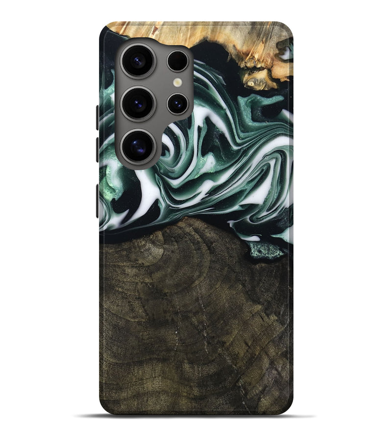 Galaxy S25 Ultra Wood Live Edge Phone Case - Marva (Green, 804140)