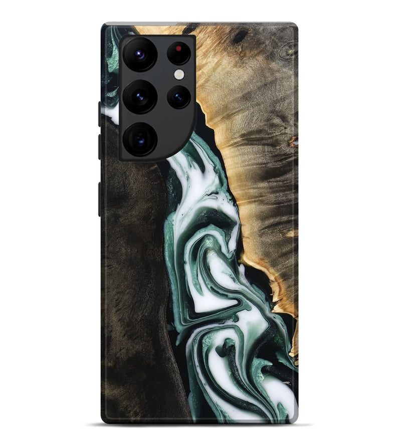 Galaxy S22 Ultra Wood Live Edge Phone Case - Mariyah (Green, 804144)