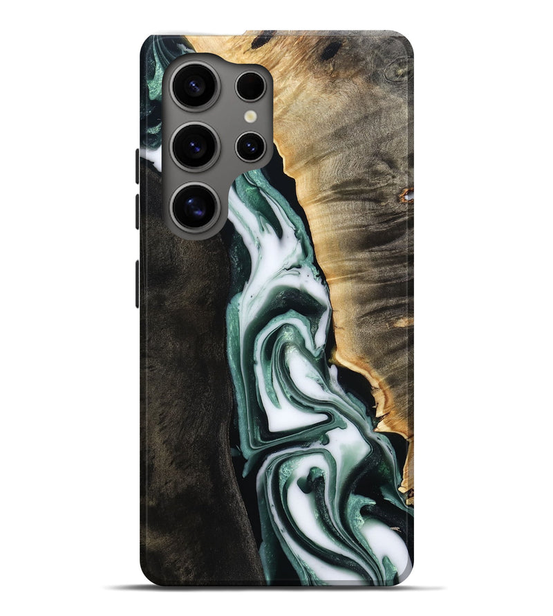 Galaxy S25 Ultra Wood Live Edge Phone Case - Mariyah (Green, 804144)