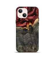 iPhone 13 mini Wood Live Edge Phone Case - Latosha (Red, 804163)
