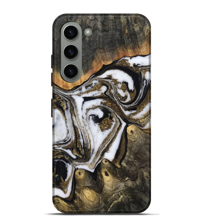 Galaxy S23 Plus Wood Live Edge Phone Case - Son (Black & White, 804170)