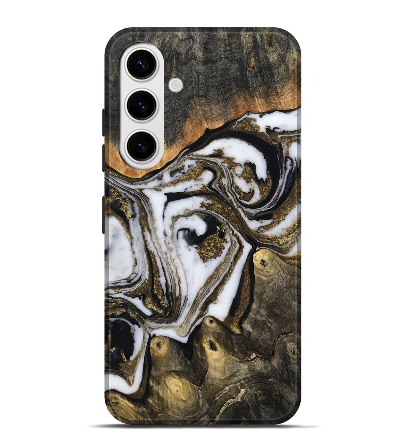 Galaxy S25 Plus Wood Live Edge Phone Case - Son (Black & White, 804170)