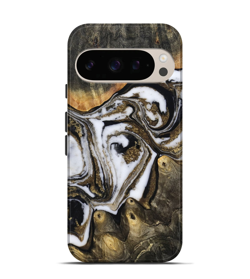 Pixel 10 Pro Wood Live Edge Phone Case - Son (Black & White, 804170)