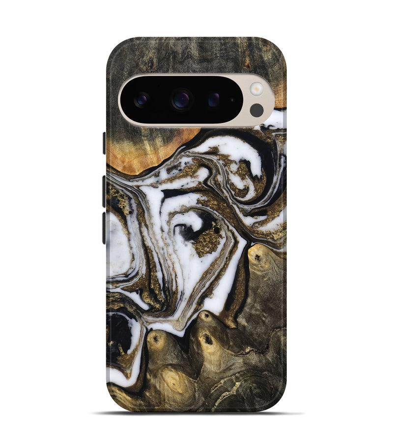 Pixel 9 Wood Live Edge Phone Case - Son (Black & White, 804170)