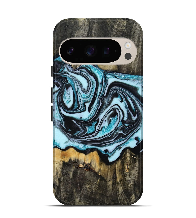 Pixel 10 Wood Live Edge Phone Case - Zayn (Blue, 804173)