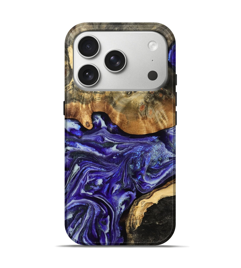iPhone 17 Pro Wood Live Edge Phone Case - Samatha (Purple, 804194)