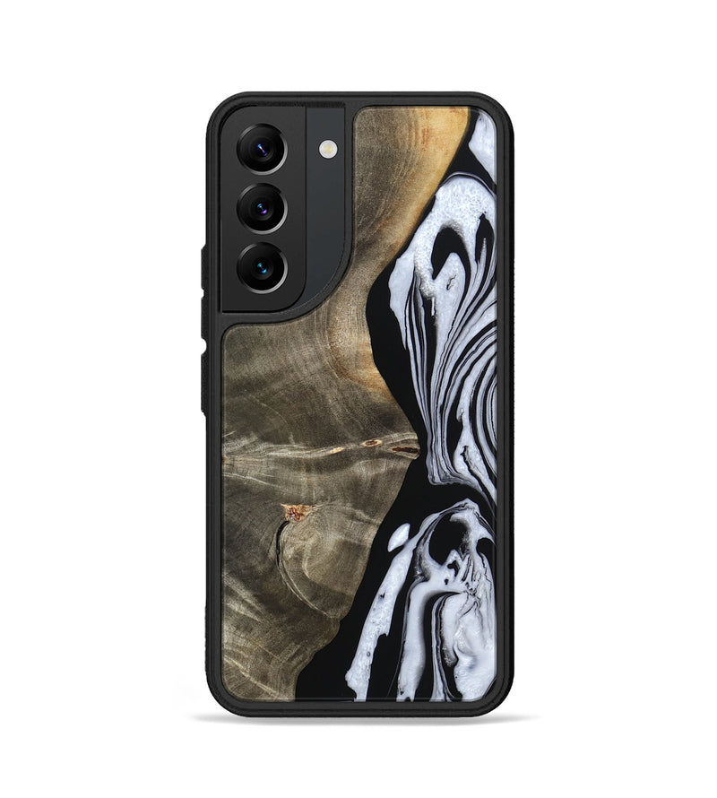 Galaxy S22 Wood Phone Case - Malinda (Black & White, 804208)
