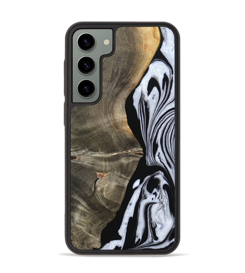 Galaxy S23 Plus Wood Phone Case - Malinda (Black & White, 804208)