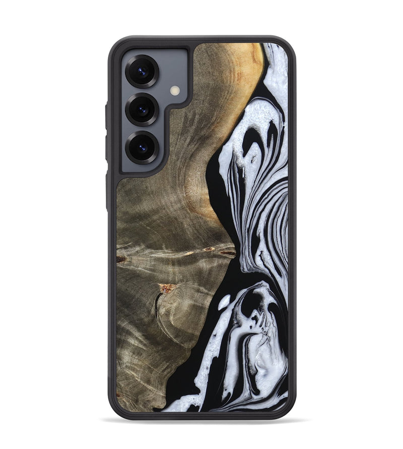 Galaxy S25 Plus Wood Phone Case - Malinda (Black & White, 804208)