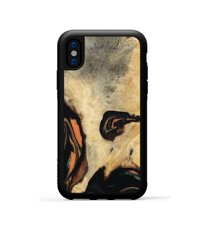 iPhone Xs Wood Phone Case - Jamari (Red, 804209)
