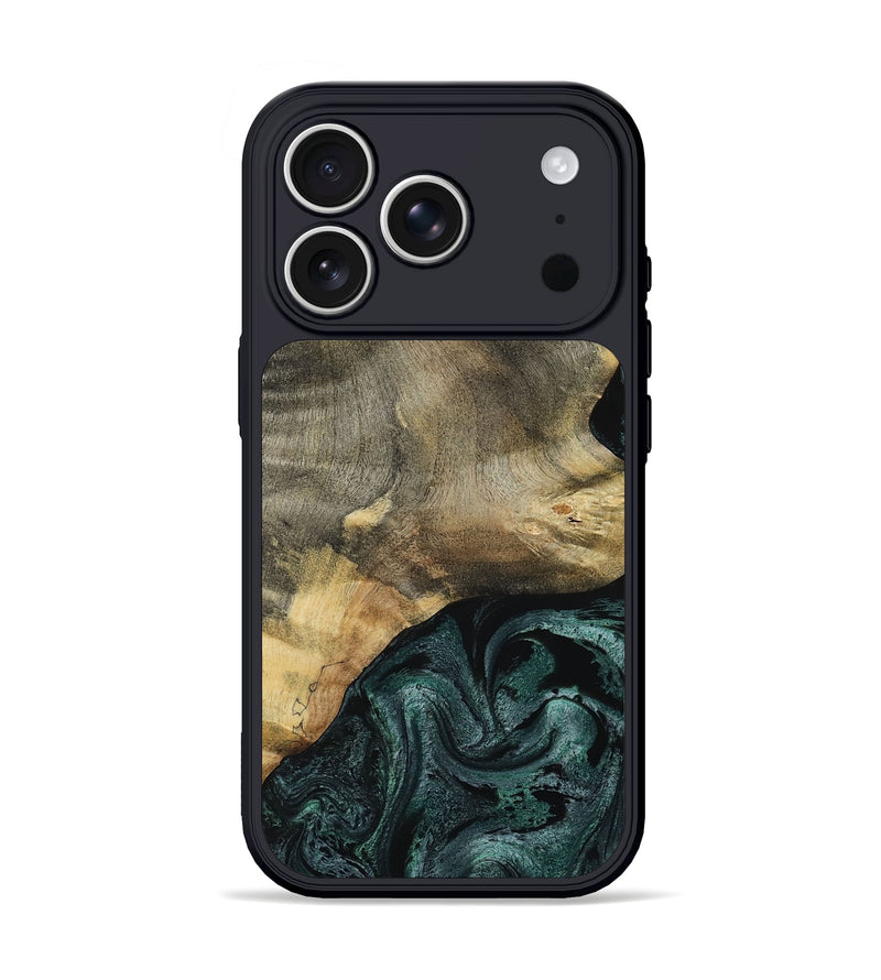 iPhone 17 Pro Wood Phone Case - Simeon (Green, 804303)