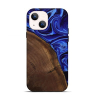 iPhone 13 Wood Live Edge Phone Case - Paralee (Blue, 804388)