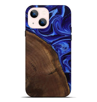 iPhone 14 Plus Wood Live Edge Phone Case - Paralee (Blue, 804388)