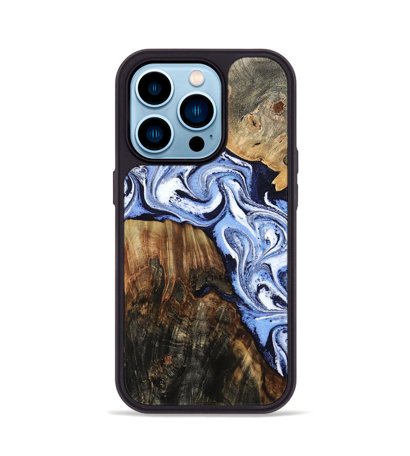 iPhone 14 Pro Wood Phone Case - Oswald (Blue, 804491)