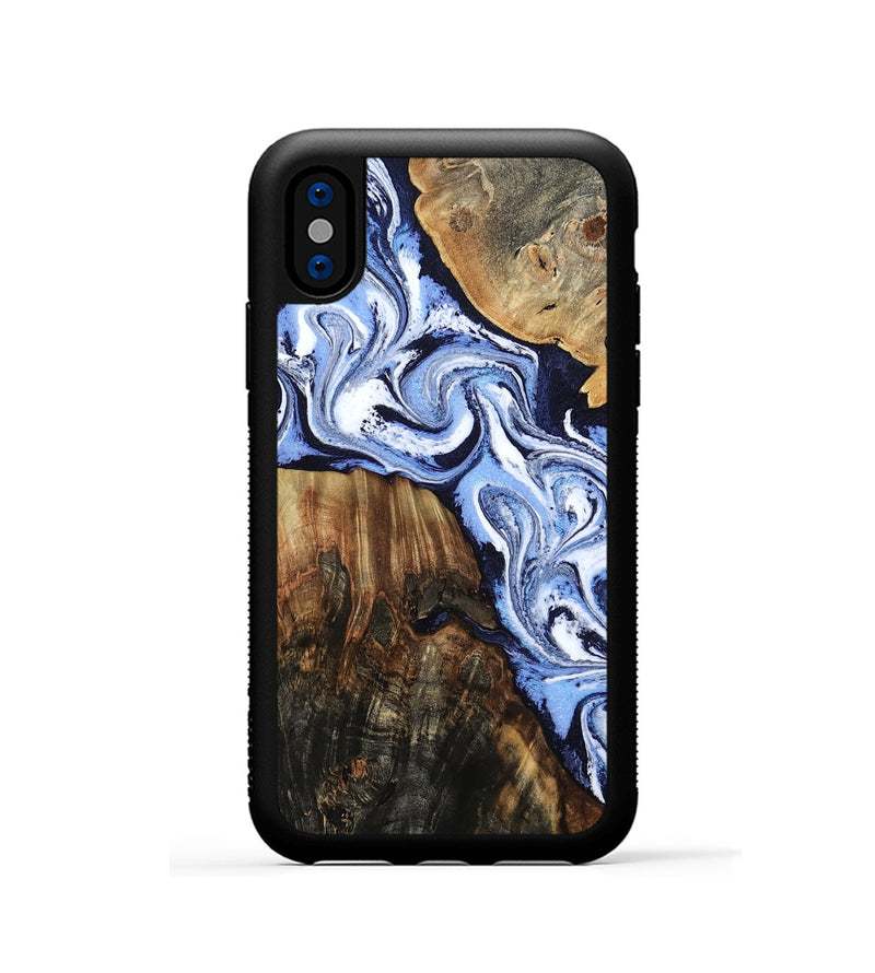 iPhone Xs Wood Phone Case - Oswald (Blue, 804491)