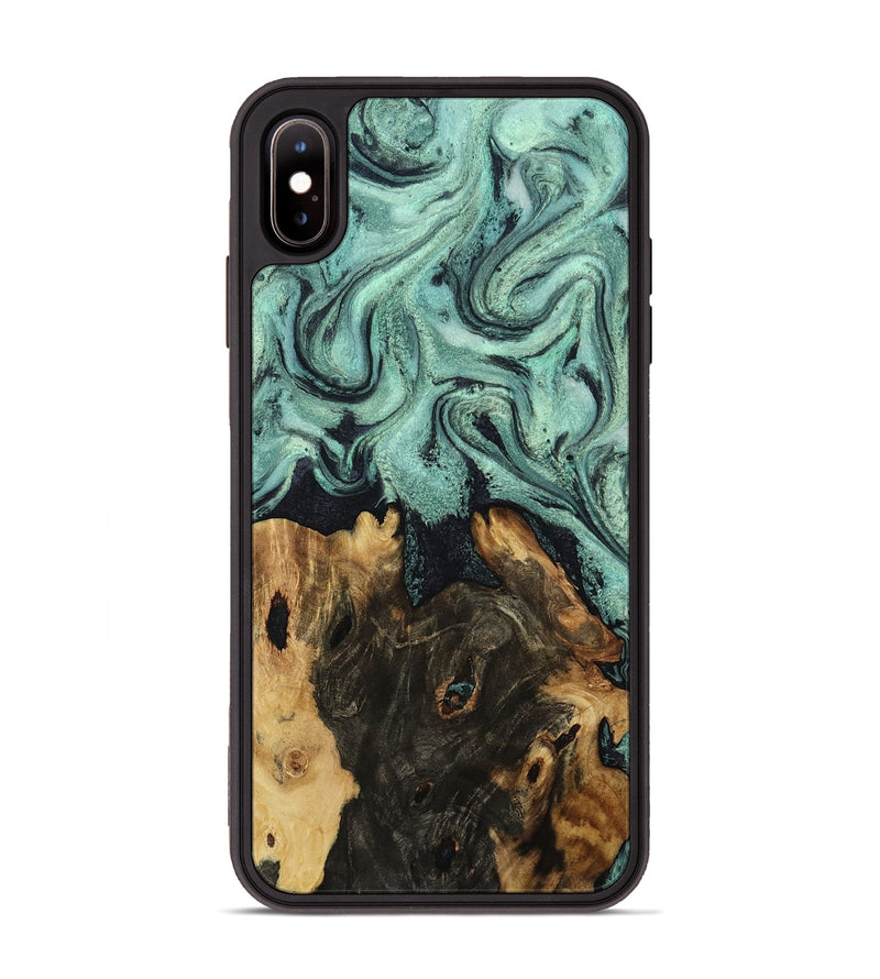 iPhone Xs Max Wood Phone Case - Luisa (Green, 804496)