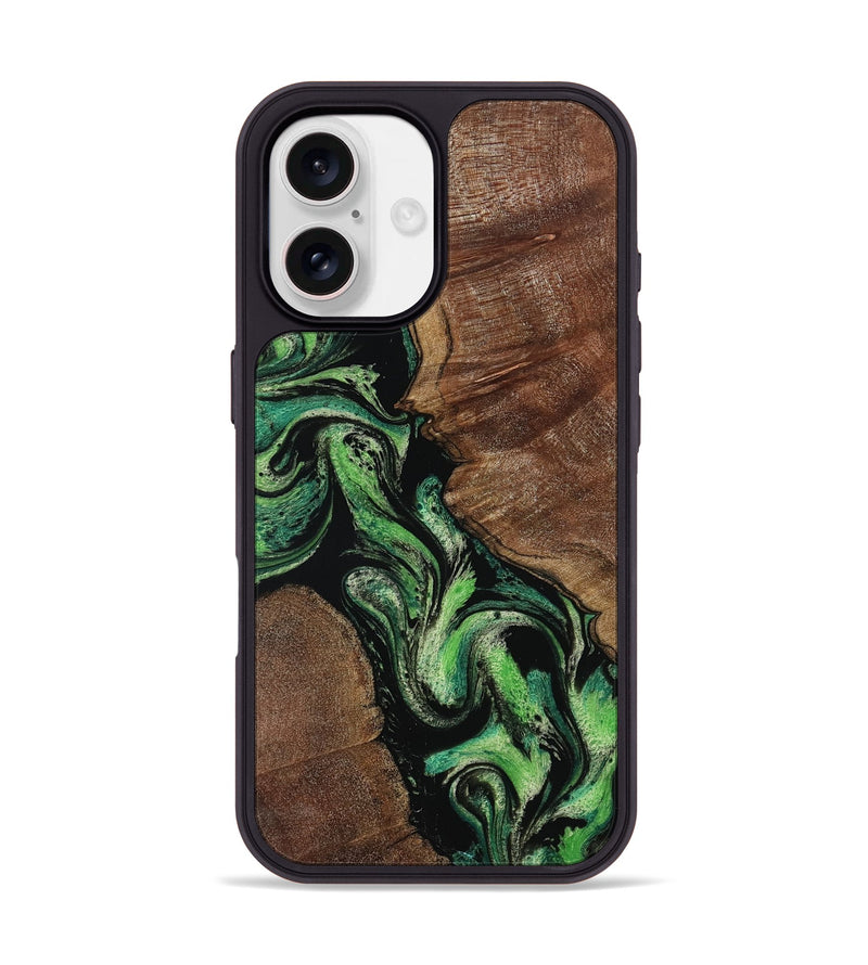 iPhone 17 Wood Phone Case - Azriel (Green, 804497)