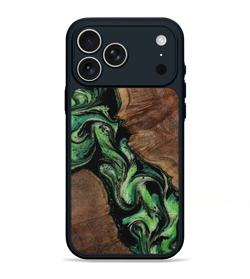 iPhone 17 Pro Max Wood Phone Case - Azriel (Green, 804497)