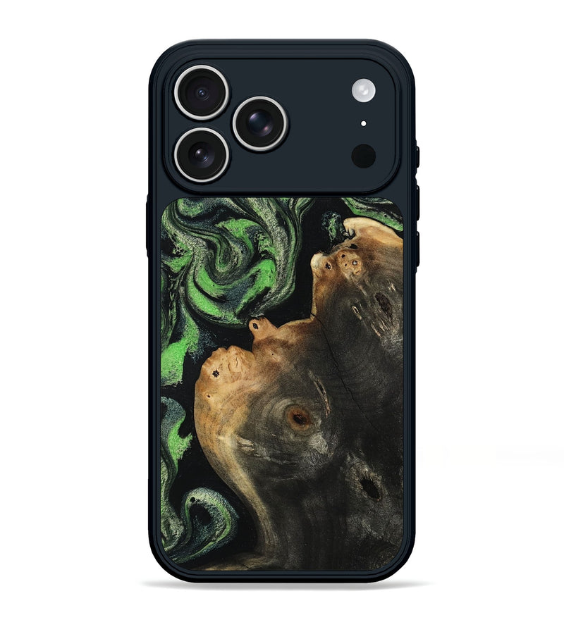 iPhone 17 Pro Max Wood Phone Case - Bree (Green, 804502)