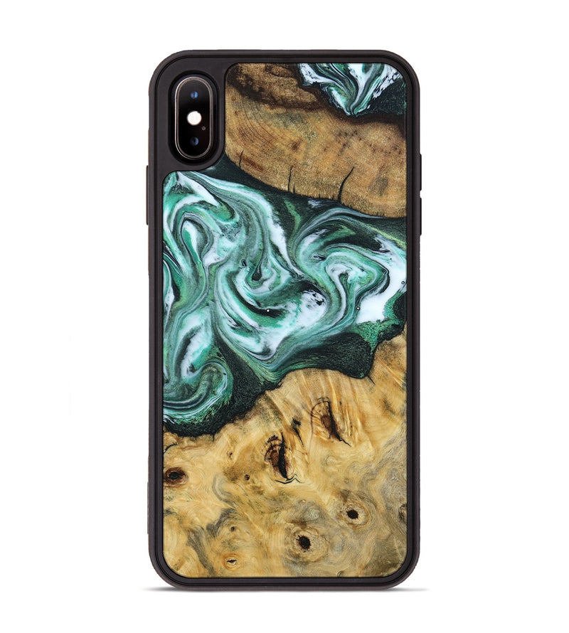 iPhone Xs Max Wood Phone Case - Dana (Green, 804504)