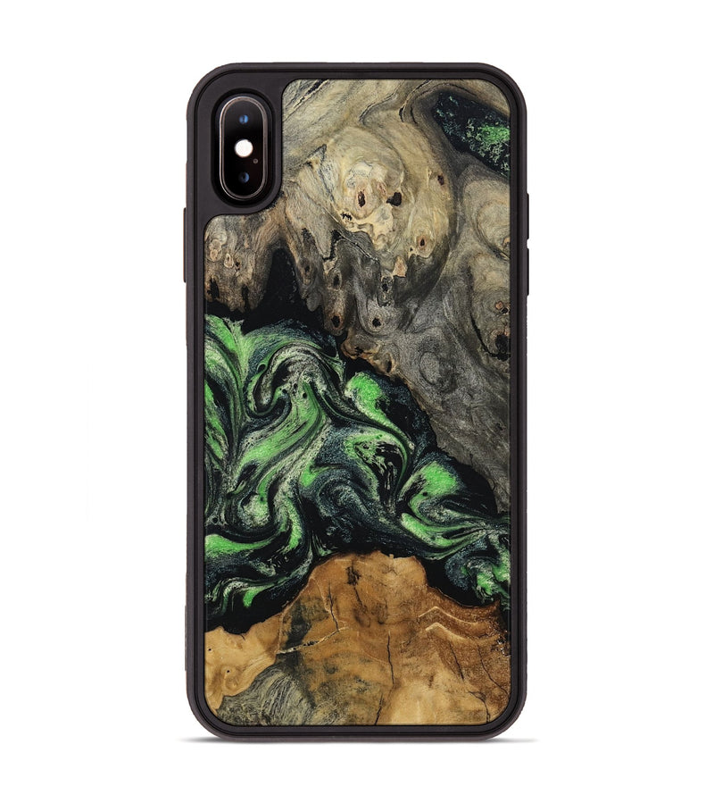 iPhone Xs Max Wood Phone Case - Wendy (Green, 804507)