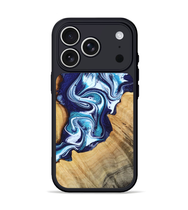 iPhone 17 Pro Wood Phone Case - Karlie (Blue, 804514)