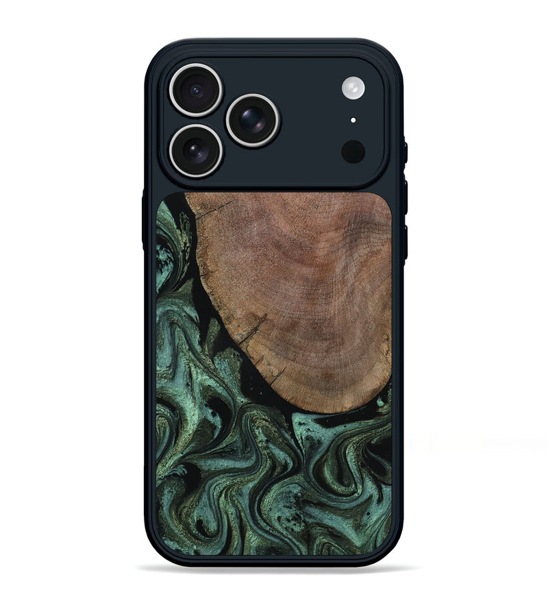iPhone 17 Pro Max Wood Phone Case - Darien (Green, 804519)