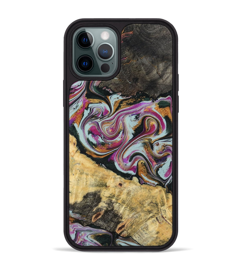 iPhone 12 Pro Max Wood Phone Case - Oleta (Green, 804523)