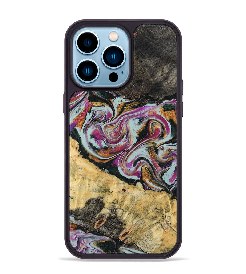 iPhone 14 Pro Max Wood Phone Case - Oleta (Green, 804523)