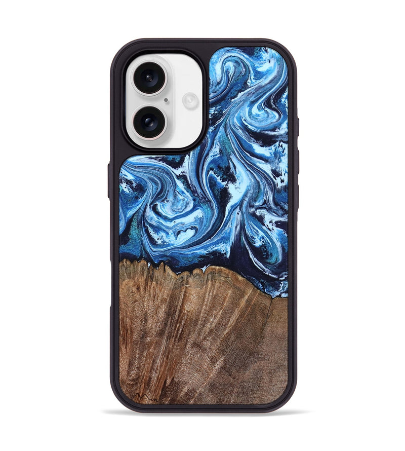 iPhone 17 Wood Phone Case - Rickey (Blue, 804527)