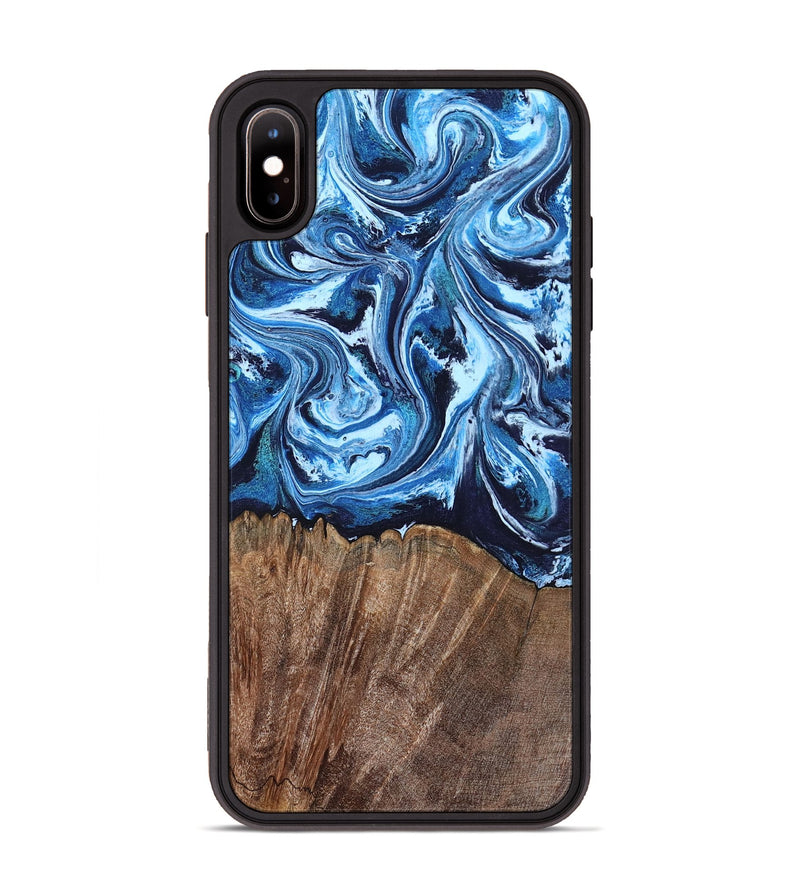 iPhone Xs Max Wood Phone Case - Rickey (Blue, 804527)