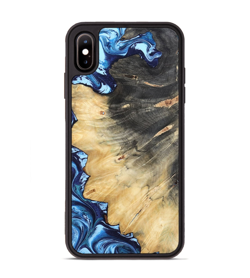 iPhone Xs Max Wood Phone Case - Coretta (Blue, 804528)
