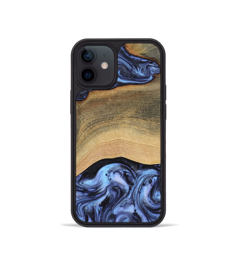iPhone 12 mini Wood Phone Case - Metta (Blue, 804534)