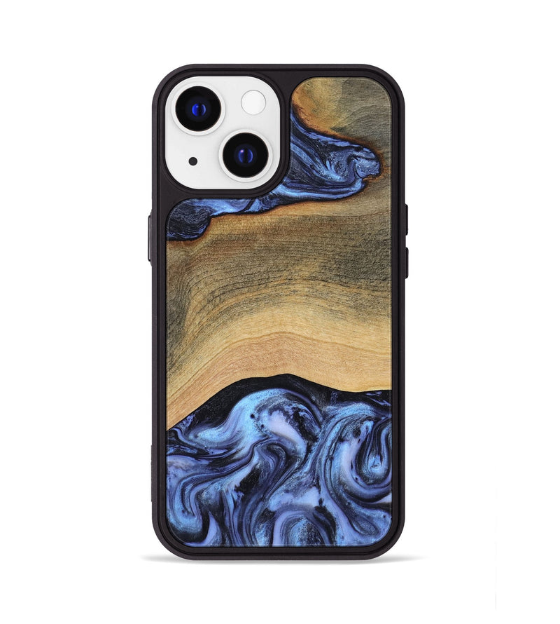 iPhone 13 Wood Phone Case - Metta (Blue, 804534)