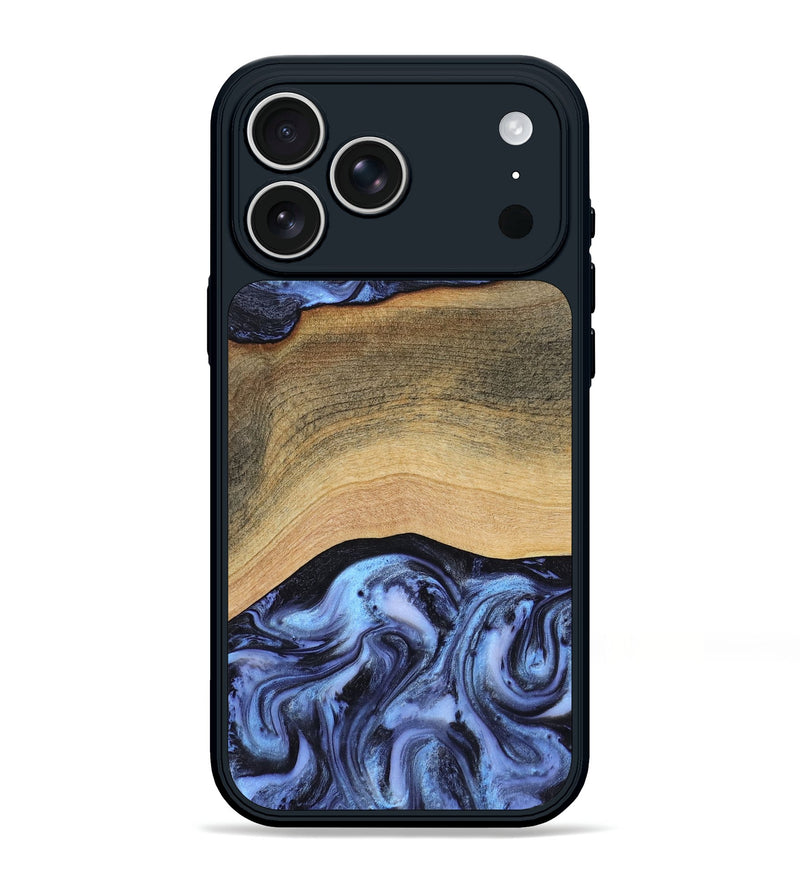 iPhone 17 Pro Max Wood Phone Case - Metta (Blue, 804534)