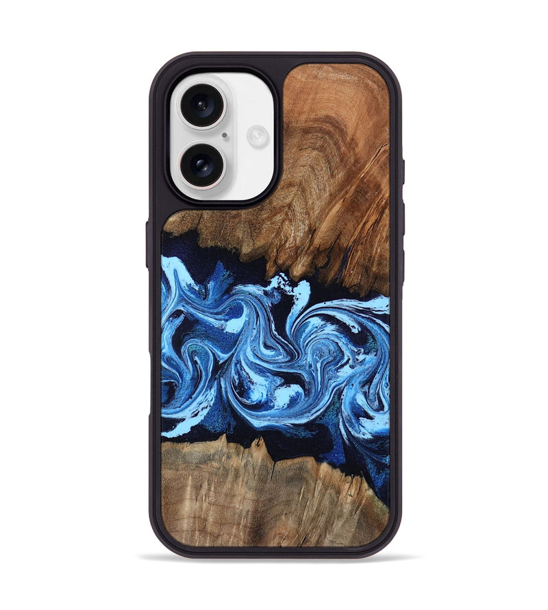 iPhone 17 Wood Phone Case - Tad (Blue, 804535)
