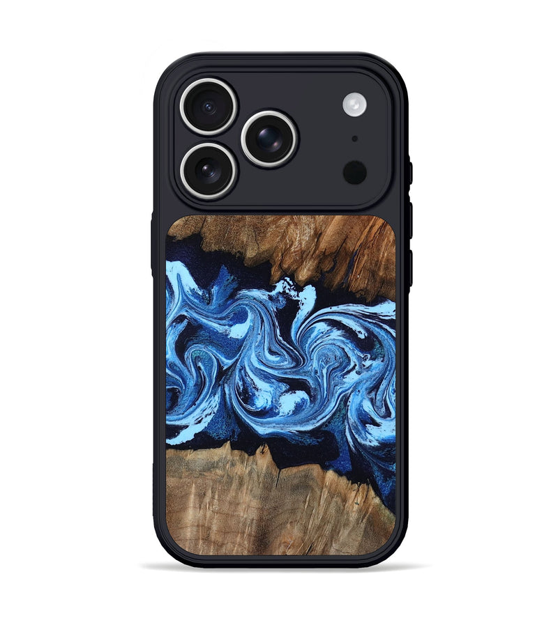iPhone 17 Pro Wood Phone Case - Tad (Blue, 804535)