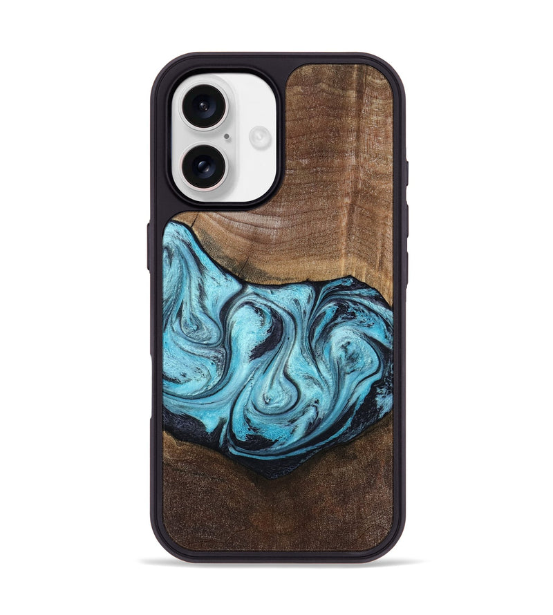 iPhone 17 Wood Phone Case - Kaylie (Blue, 804538)