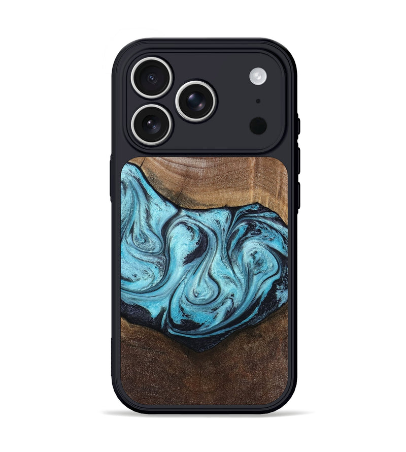iPhone 17 Pro Wood Phone Case - Kaylie (Blue, 804538)