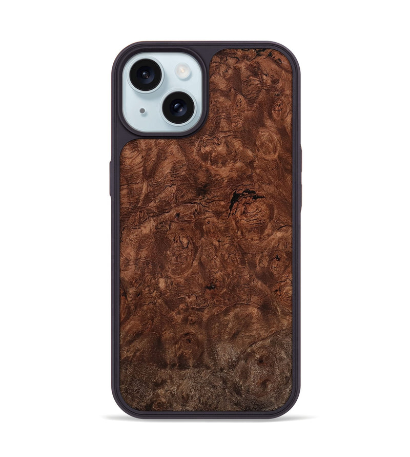 iPhone 15 Wood Phone Case - Christy (Wood Burl, 804567)