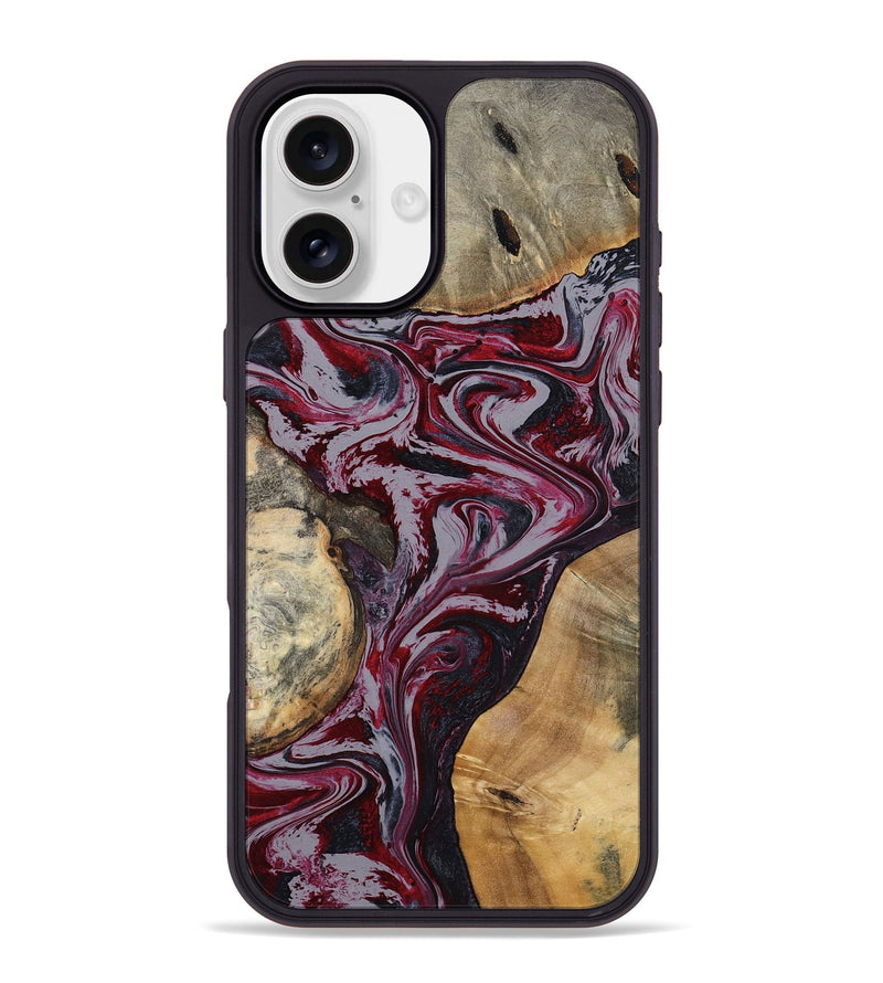 iPhone 16 Plus Wood Phone Case - Horatio (Red, 804571)
