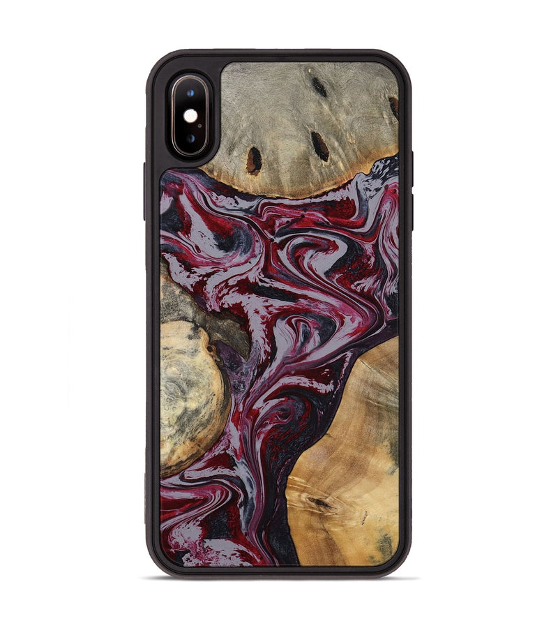 iPhone Xs Max Wood Phone Case - Horatio (Red, 804571)