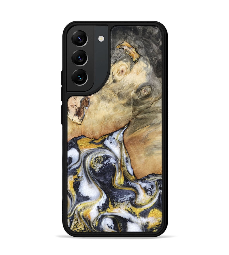Galaxy S22 Plus Wood Phone Case - Arrie (Black & White, 804579)
