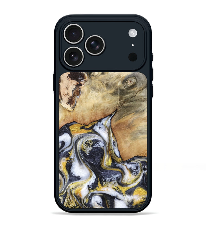 iPhone 17 Pro Max Wood Phone Case - Arrie (Black & White, 804579)