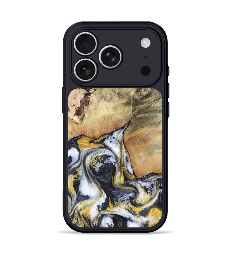 iPhone 17 Pro Wood Phone Case - Arrie (Black & White, 804579)