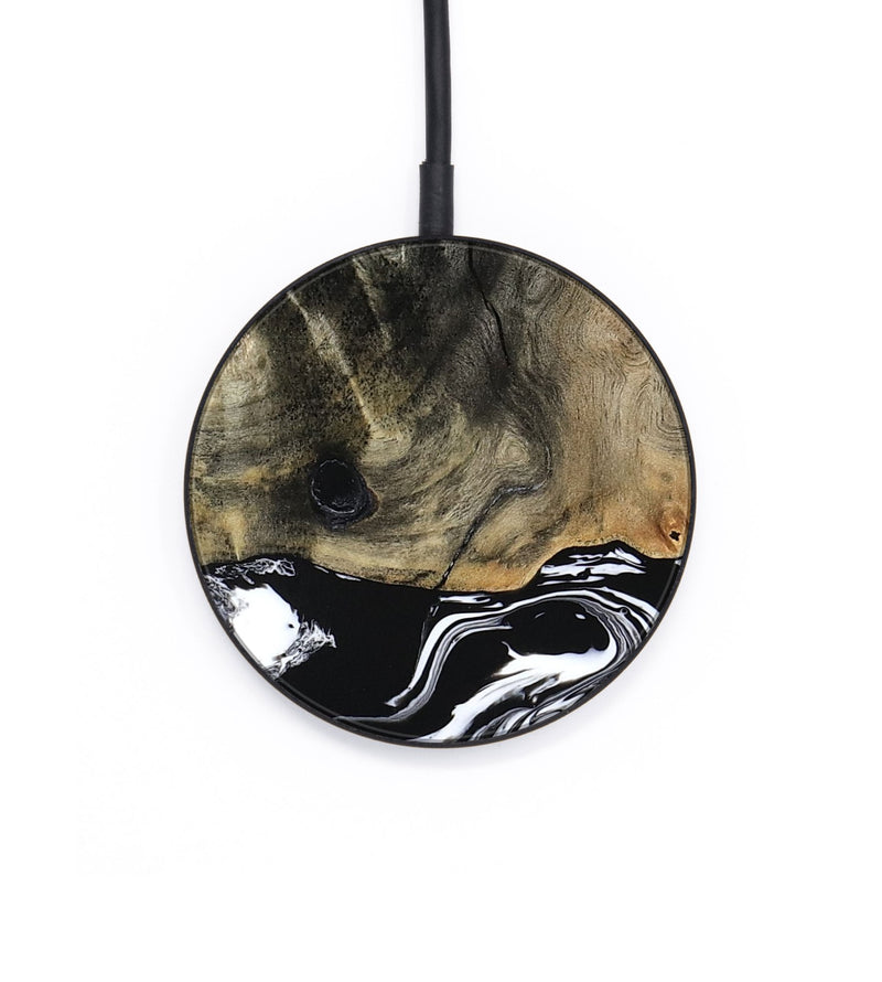 Circle Wood Wireless Charger - Alecia (Black & White, 804580)
