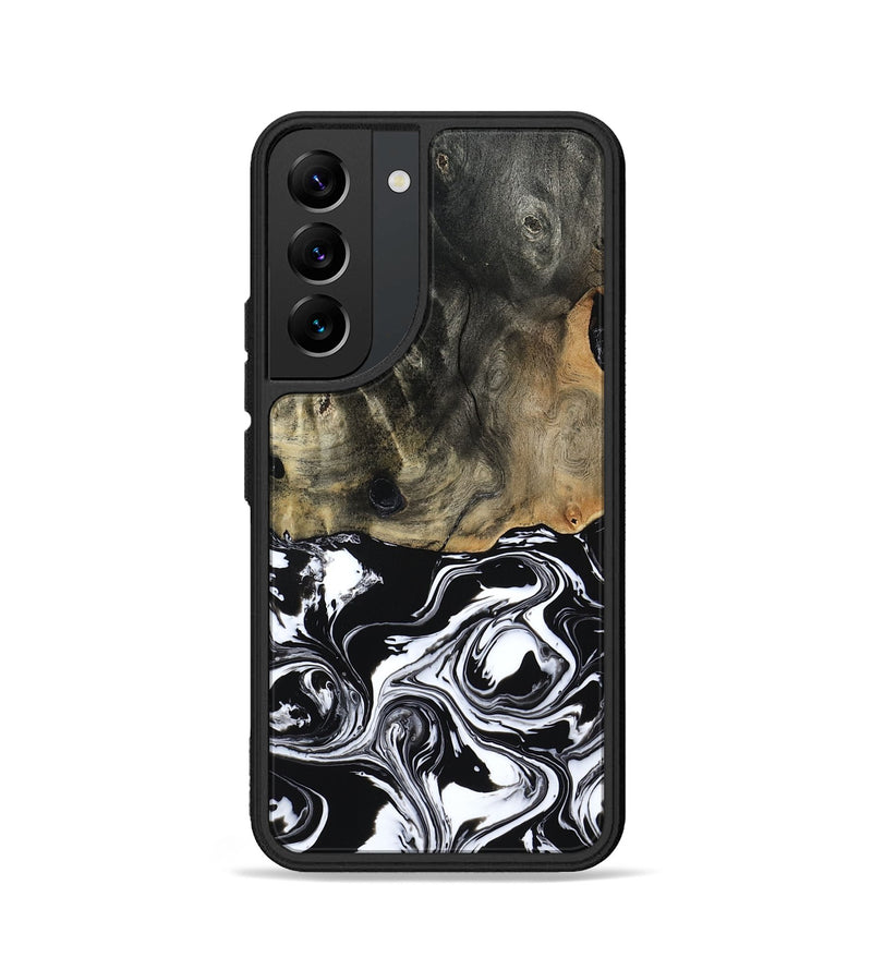 Galaxy S22 Wood Phone Case - Alecia (Black & White, 804580)