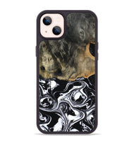 iPhone 14 Plus Wood Phone Case - Alecia (Black & White, 804580)