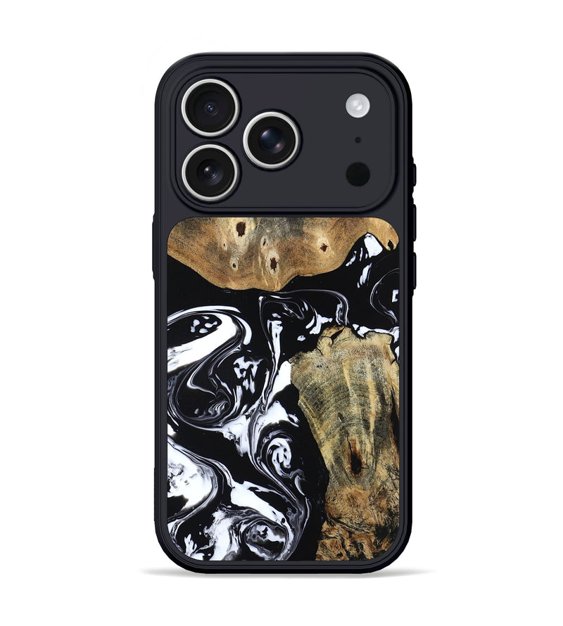 iPhone 17 Pro Wood Phone Case - Jaiden (Black & White, 804581)